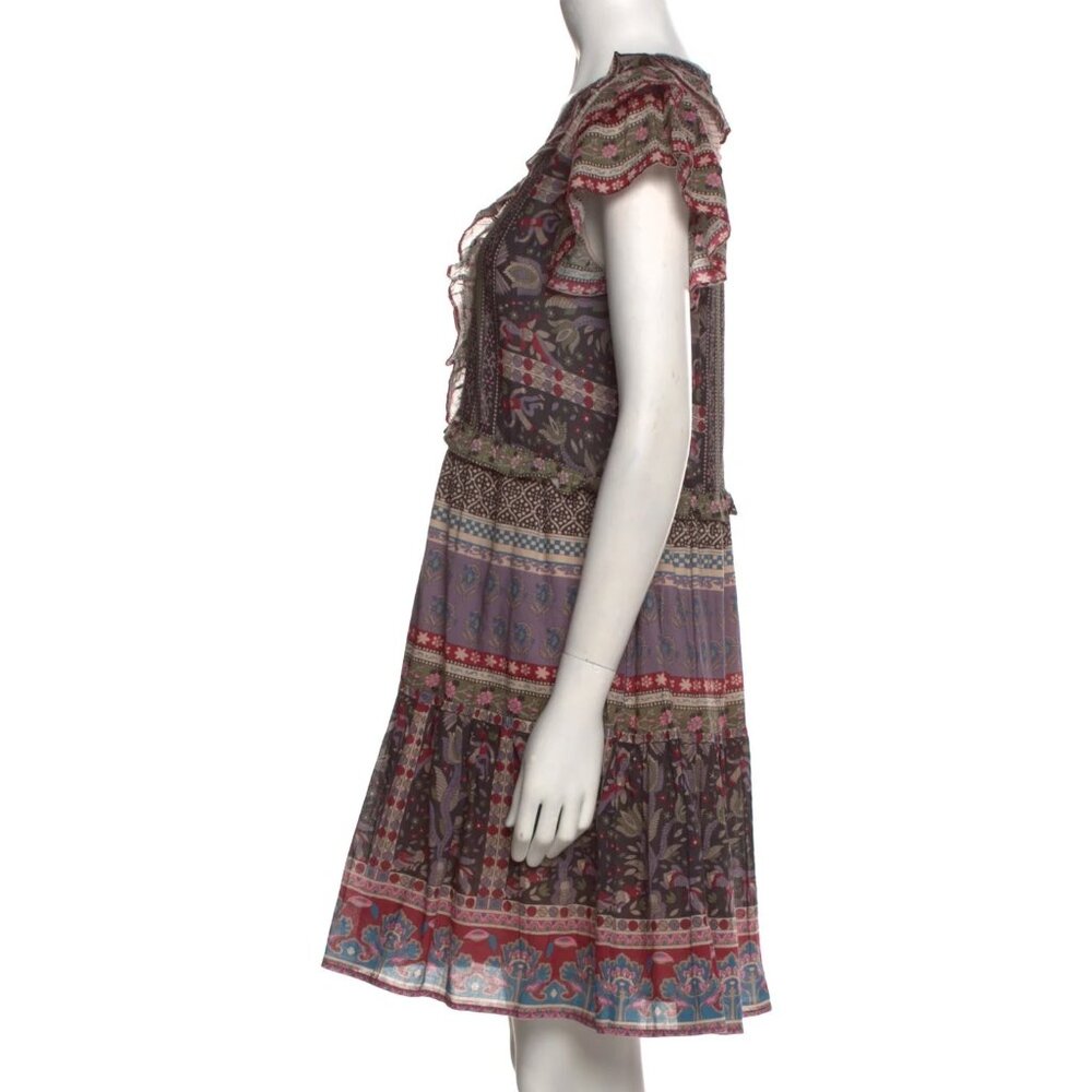 Sea New York Brooke Border Print Flutter Sleeve Mini Dress — Size S - Picture 4 of 5